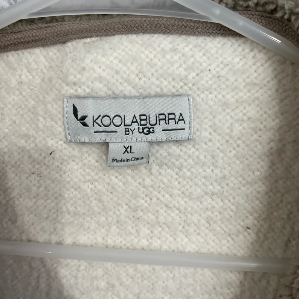 Koolaburra by UGG Sherpa Fleece Shawl cardigan XL pockets open front